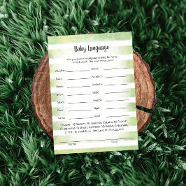 Tarjeta de juego de Lenguaje de Bebé Verde para Co