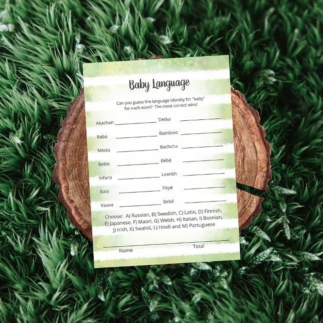 Tarjeta de juego de Lenguaje de Bebé Verde para Co (Subido por el creador)