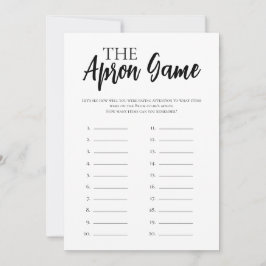 Tarjeta de juego de memoria Apron de la ducha de n