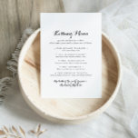 Tarjeta de juego de menú Kissing para Boda de cali<br><div class="desc">Esta moderna tarjeta de juegos de menú para bodas caligráficos es perfecta para una boda rústica. El diseño,  sencillo y elegante,  presenta una tipografía de escritura clásica y elegante en blanco y negro.</div>