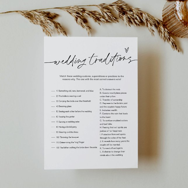 Tarjeta de juego de novias de las tradiciones de B (Subido por el creador)