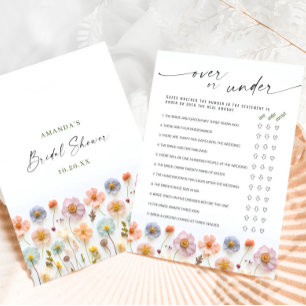 Tarjeta de juego de novias Pastel Pink Boho Wildfl