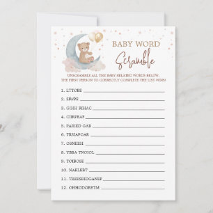 Tarjeta de juego de palabras revueltas para Baby S
