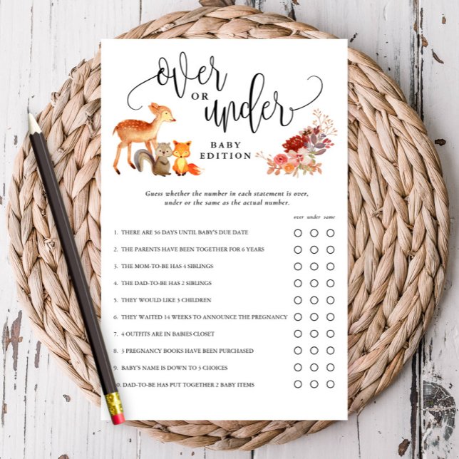 Tarjeta de juego de papel para animales de Woodlan (Subido por el creador)