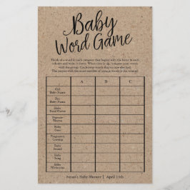 Tarjeta de juego de papel para la ducha de juego d