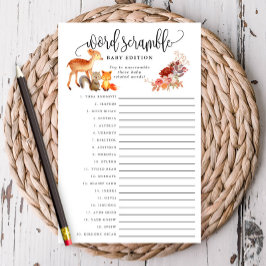 Tarjeta de juego de papel Scramble Word para bebé