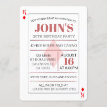 Tarjeta de juego de poker del Casino King of Diamo