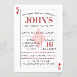 Tarjeta de juego de poker del Casino King of Diamo