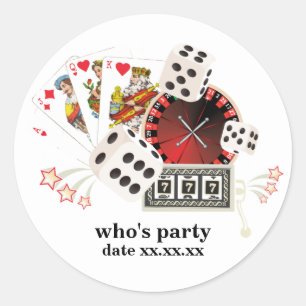 Tarjeta de juego de póquer, casino, pegatinas fies