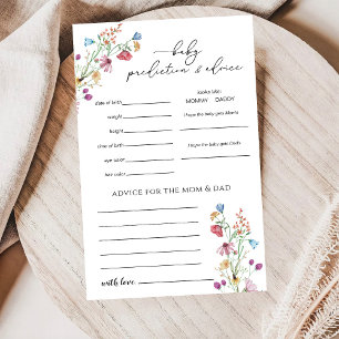 Tarjeta de juego de predicción y consejo para flor