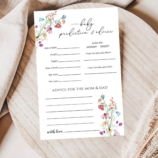 Tarjeta de juego de predicción y consejo para flor (Subido por el creador)