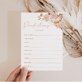 Tarjeta de juego de predicciones de Baby Shower pa