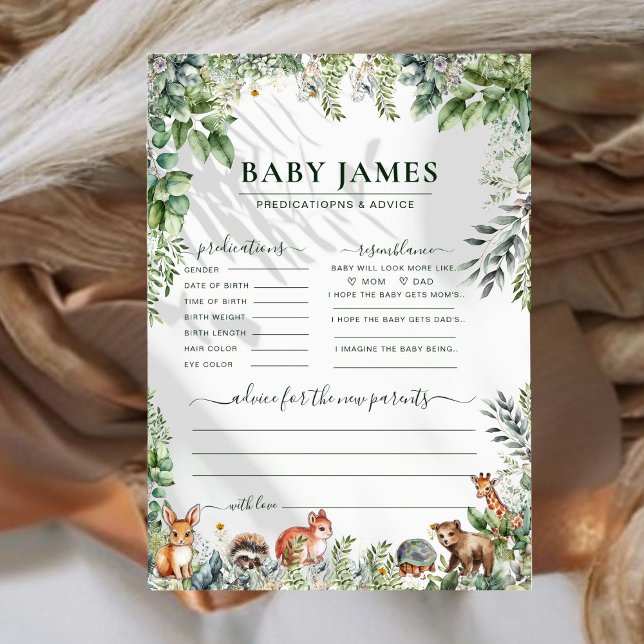 Tarjeta de juego de predicciones de Baby Shower pa (Subido por el creador)