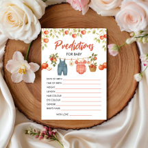 Tarjeta de juego de predicciones para bebé Manzana