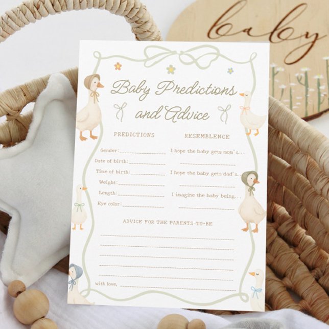 Tarjeta de juego de predicciones para bebés de Bab (Subido por el creador)