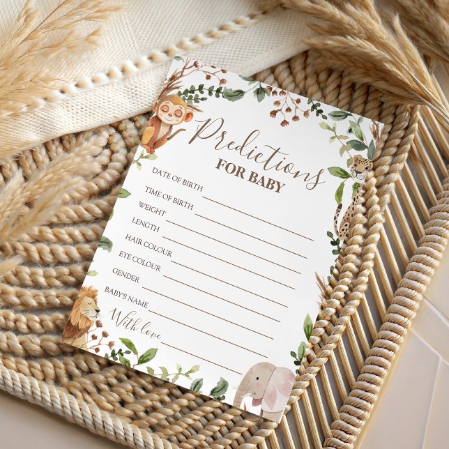 Tarjeta de juego de predicciones para la ducha del (Subido por el creador)
