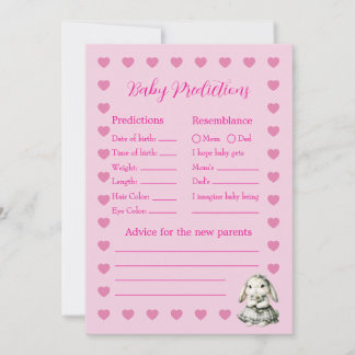 Tarjeta de Juego de Predicciones para la Fiesta de