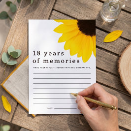 Tarjeta de juego de recuerdo favorito de cumpleaño
