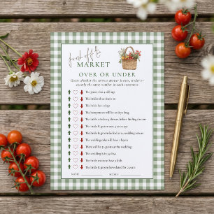 Tarjeta de juego de regadera de boda Gingham Marke