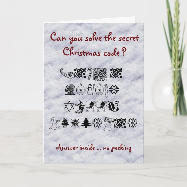 Tarjeta de juego de rompecabezas para niños Navida (Anverso)