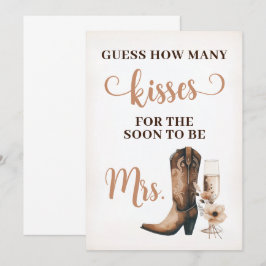 Tarjeta de juego de Rótulo Besada Rustic Bridal Sh