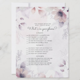 tarjeta de juego de teléfono Baby Shower de cascad