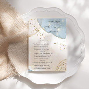 Tarjeta de juego de teléfono para baby shower de b