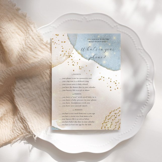 Tarjeta de juego de teléfono para baby shower de b (Subido por el creador)