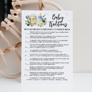 Tarjeta de juego de tradiciones de bebé cervecería