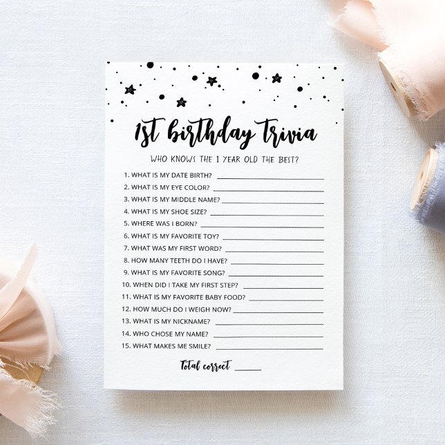 Tarjeta de juego de trivia editable para cumpleaño (Subido por el creador)