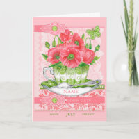 Tarjeta de juego de Word Birmen Flower and Gem Aug