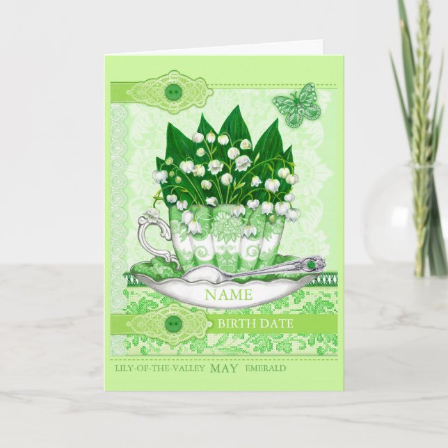 Tarjeta de juego de Word Birmen Flower and Gem May (Anverso)
