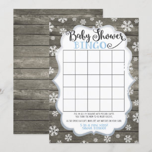 Tarjeta de juego del bingo de Baby Shower poco