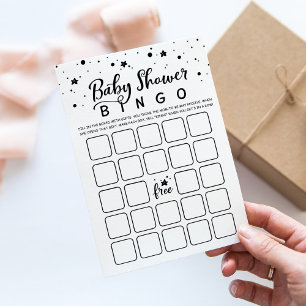Tarjeta de juego del Fiesta Baby Shower Bingo de B