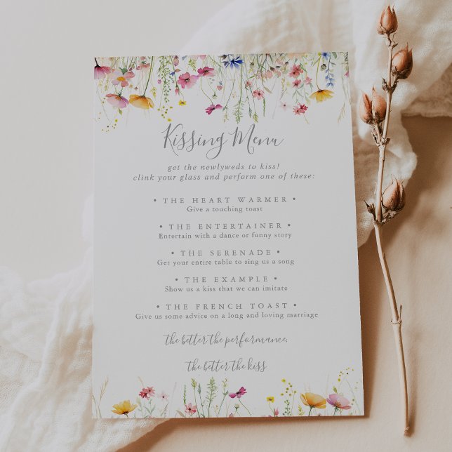 Tarjeta de juego del menú del Boda de flores silve (Subido por el creador)