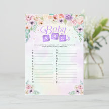 Tarjeta de juego del Pastel Rainbow Baby Shower Ba