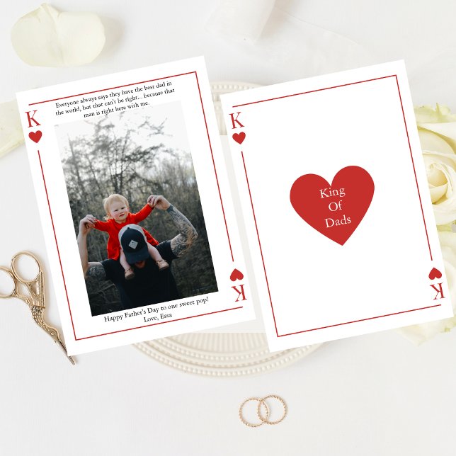 Tarjeta de juego del Rey de Papás Tarjeta feliz Dí (Subido por el creador)