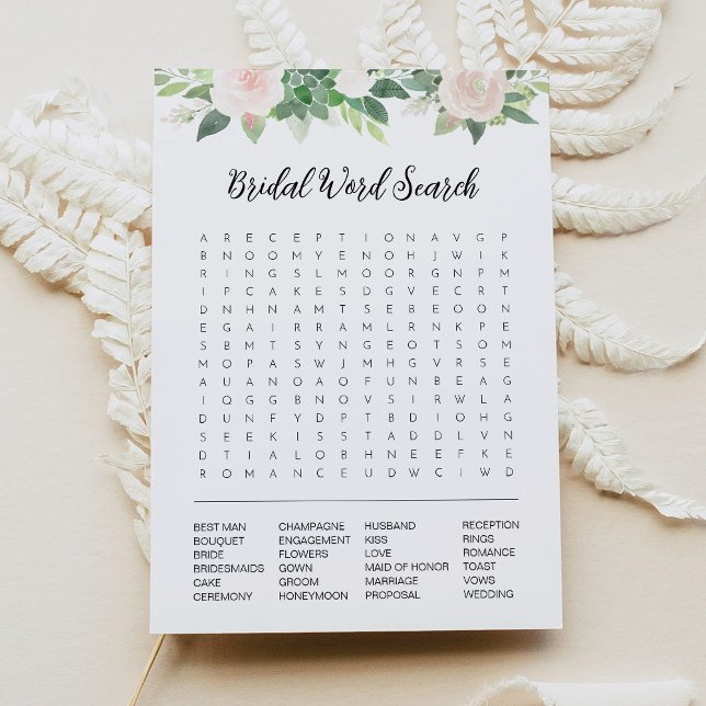 Tarjeta de juego DEVON Bridal Shower Word Search (Subido por el creador)