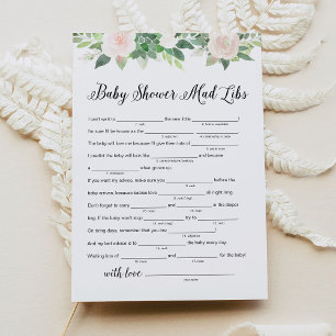 Tarjeta de juego DEVON Greenery Baby Shower Libs