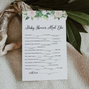 Tarjeta de juego DEVON Greenery Baby Shower Libs