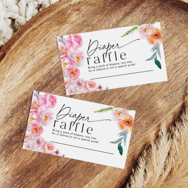 Tarjeta de juego Diaper Raffle | Baby Shower flora (Subido por el creador)