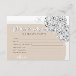 Tarjeta de juego Disco Advice y Wings Baby Shower