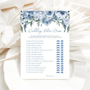 Tarjeta de juego Dusty Blue Boda Shoe Bridal Showe