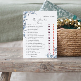 Tarjeta de juego Dusty Blue Bride & Groom Bridal S