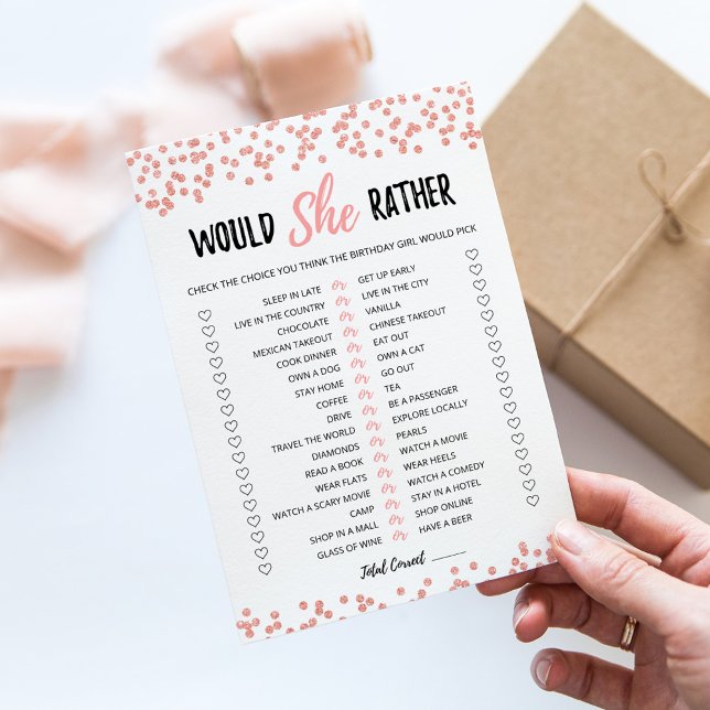 Tarjeta de juego editable Cumpleaños ¿Qué Preferir (Subido por el creador)