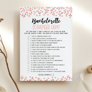 Tarjeta de juego editable Scavenger Hunt Hen Fiest