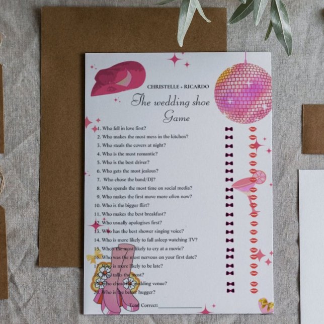 Tarjeta de juego Elegante Bride & Groom Bridal Sho (Subido por el creador)