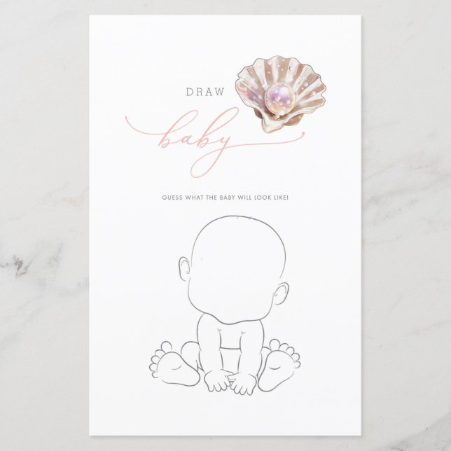 Tarjeta de juego Elegante Little Pearl Draw Baby (Anverso)