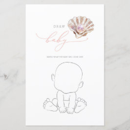 Tarjeta de juego Elegante Little Pearl Draw Baby