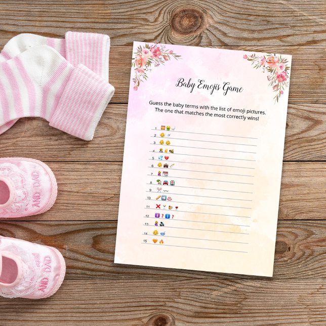 Tarjeta de juego Elephant Baby Shower Baby Emoji (Subido por el creador)